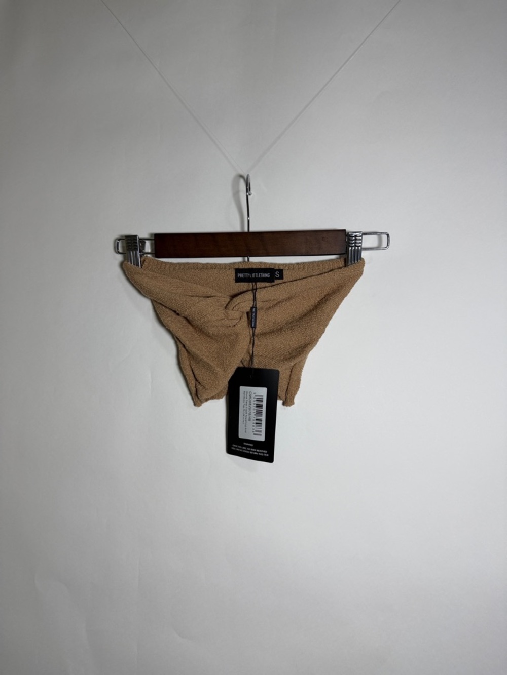Stone Twist Front Towelling Knit Bandeau Top